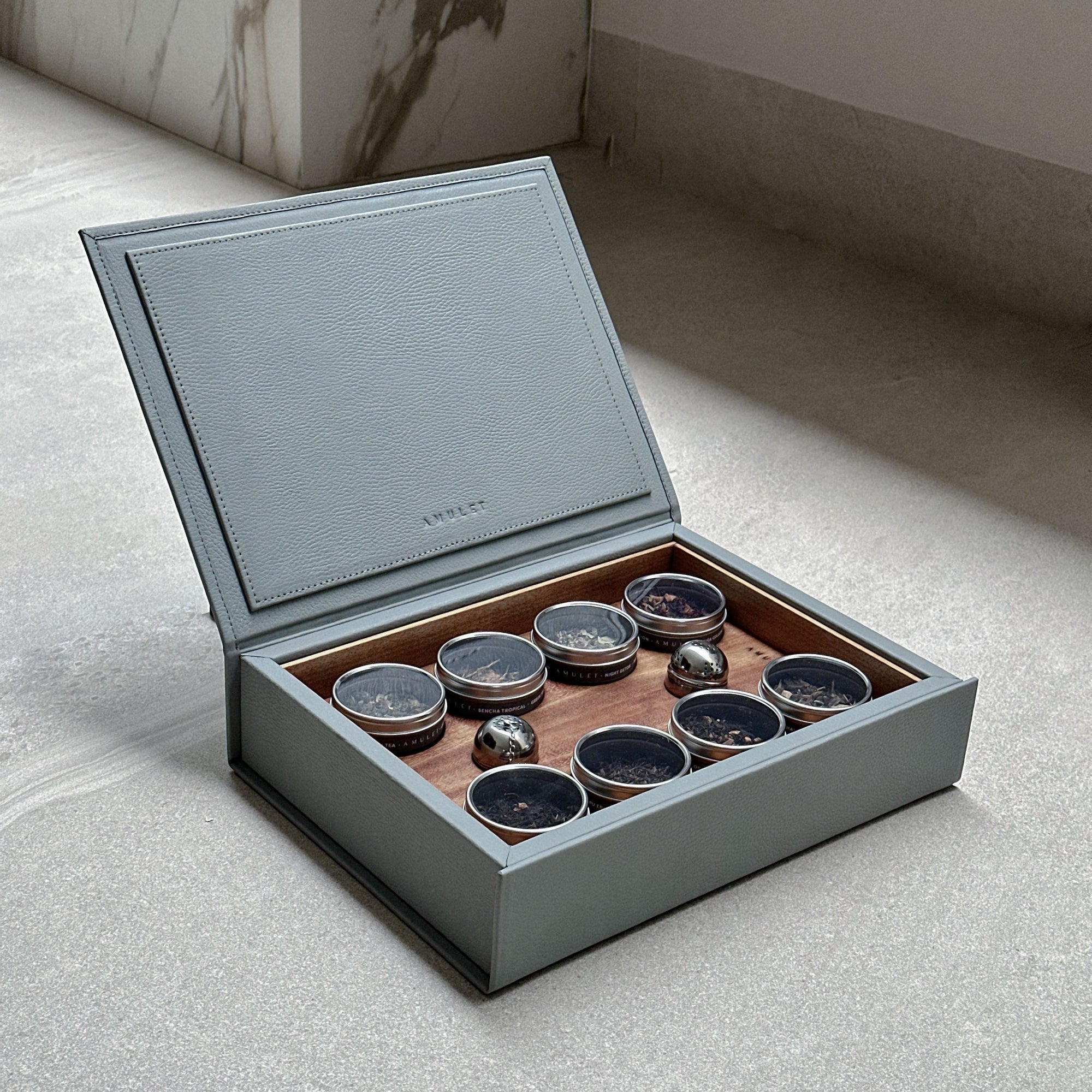 Caja de infusiones 8 latas - Gris