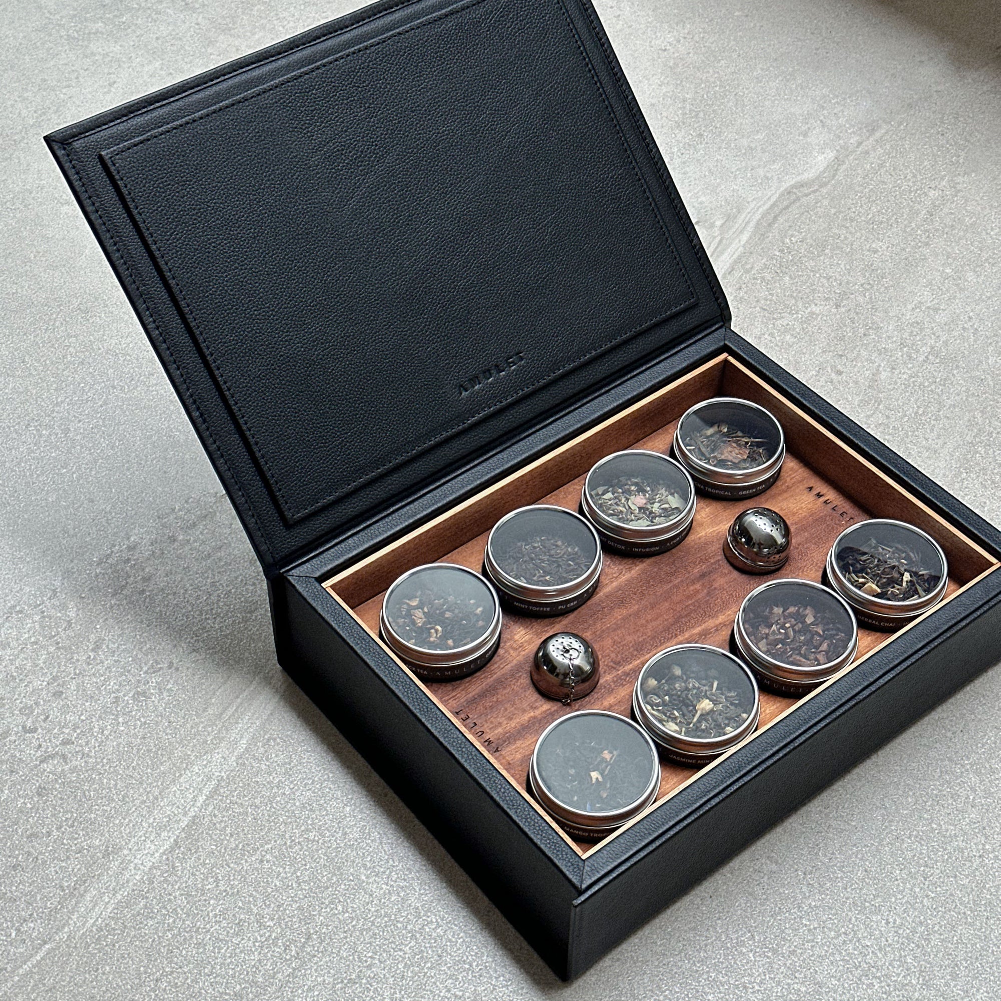 Caja de infusiones 8 latas - Negra