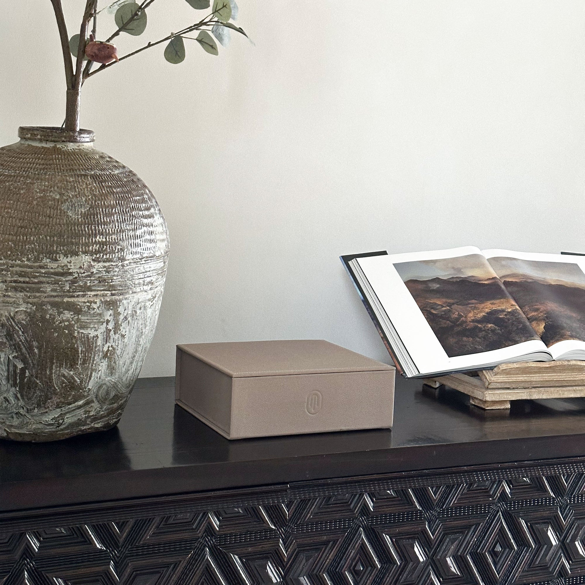 Caja de té 9 compartimentos – Beige