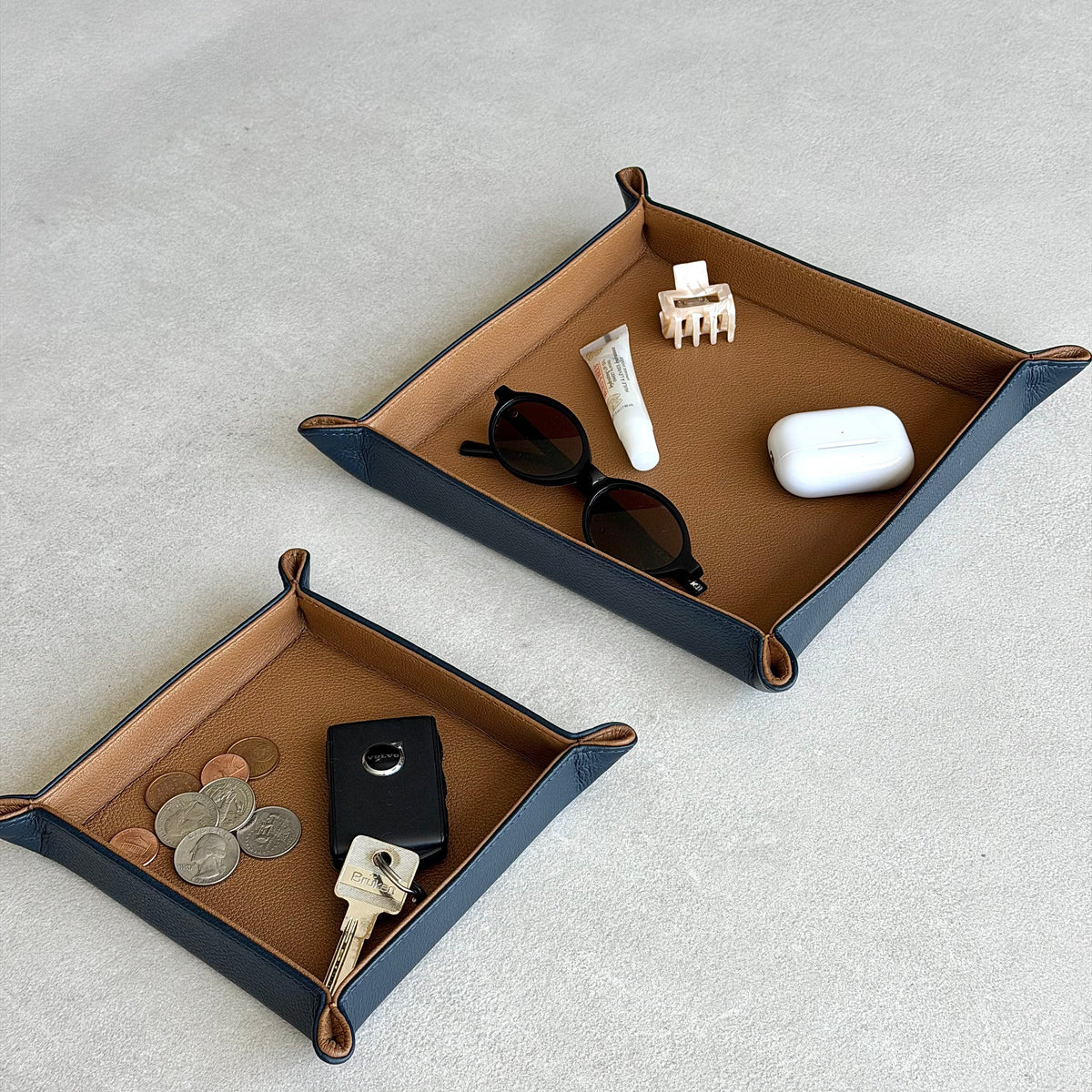 Set de tiramonedas - Azul marino con camel