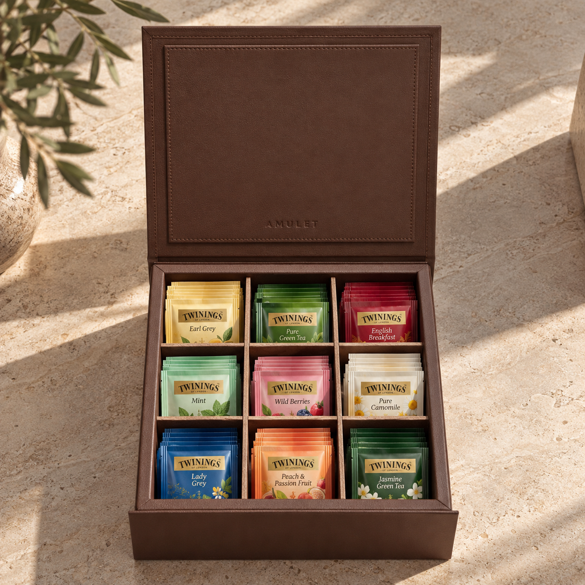 Caja de té - Camel