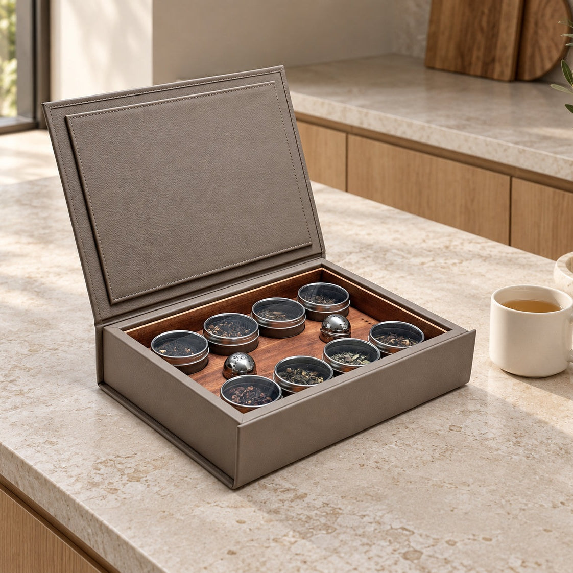 Caja de infusiones - Beige — fotografía de portada aprobada