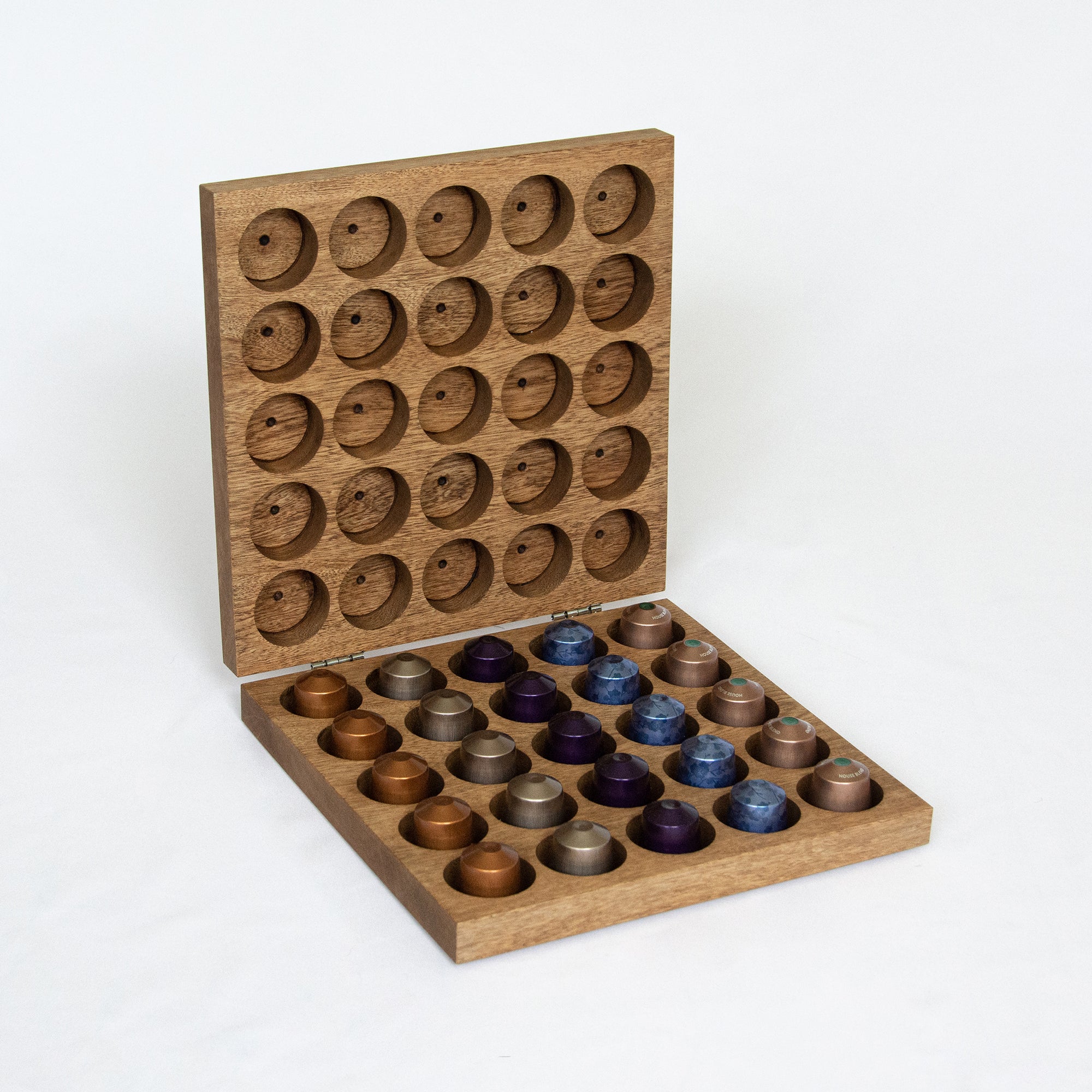 Caja para cápsulas de Nespresso chicas de arte Huichol